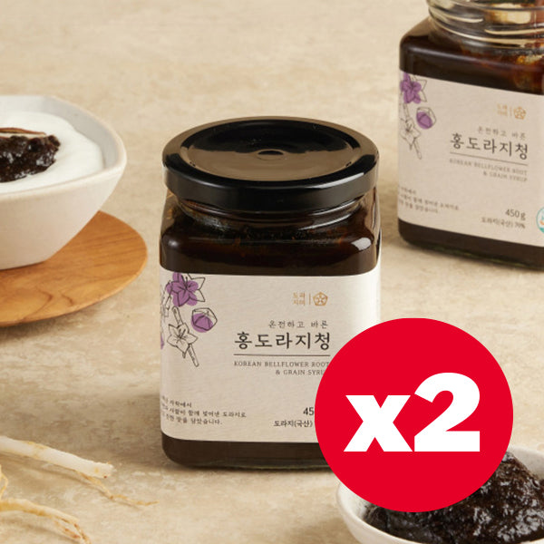[무료배송 | Free Shipping] 홍도라지청 2개 세트 KOREAN RED BALLOON FLOWER ROOT SYRUP 2 SET