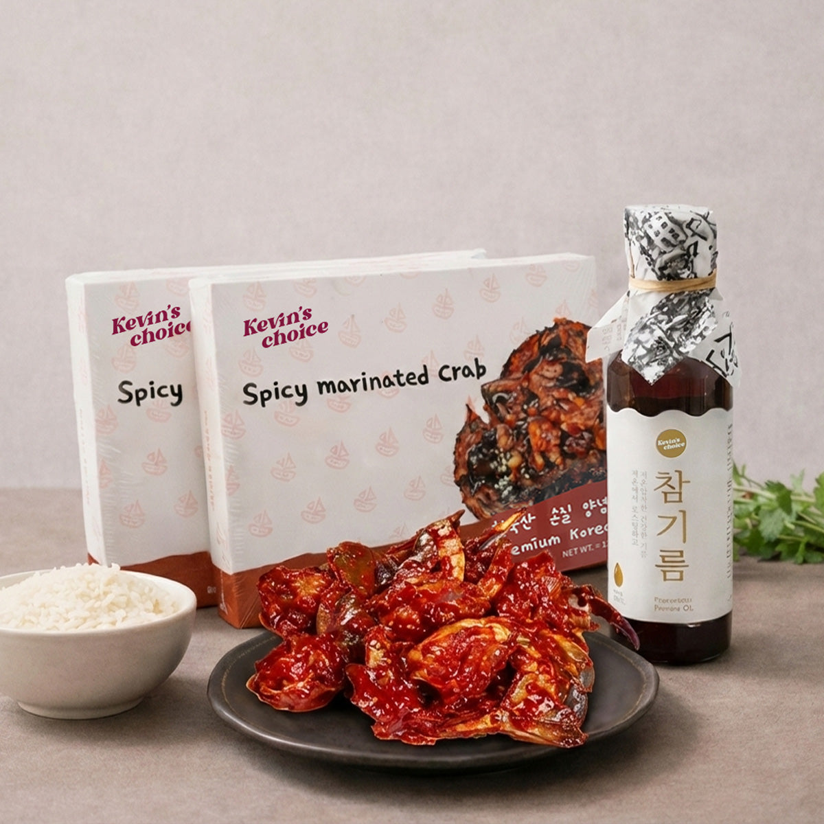 (JJaebo Bundle) 2 Spicy Crabs + 1 Sesame Oil 양념게장 세트 (Limited 1/order)