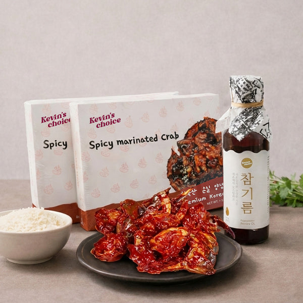 (JJaebo Bundle) 2 Spicy Crabs + 1 Sesame Oil 양념게장 세트 (Limited 1/order)