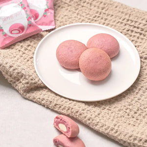 JEJU Strawberry Macaron Cookie 제주 딸기 마카롱 쿠키 8pcs. 5.64oz. (160g) Kevin's Choice