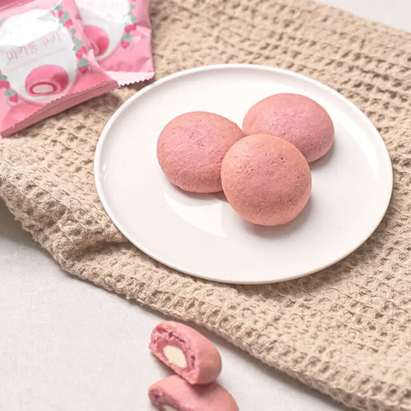 JEJU Strawberry Macaron Cookie 제주 딸기 마카롱 쿠키 8pcs. 5.64oz. (160g) Kevin's Choice