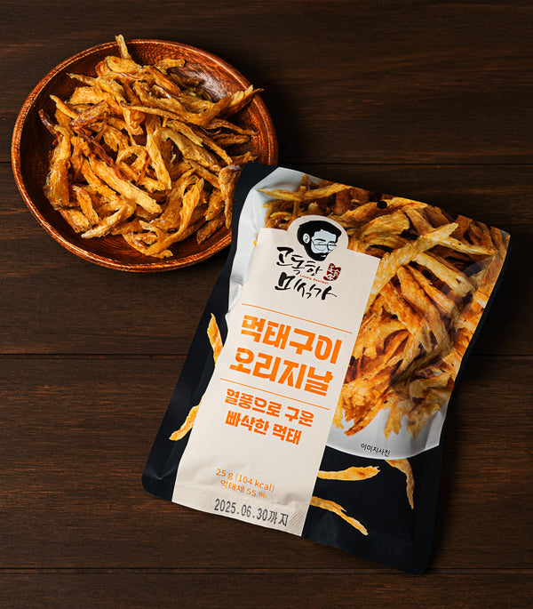 먹태구이 3가지 맛(오리지널/매운맛/허니버터맛) Roasted Pollock Snack(Original/Spicy/Honey Butter)_0.88oz(25g)