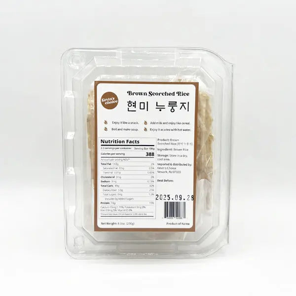 Crispy Brown Rice Nurungji 현미 누룽지 8.1oz (230g) Kevin's Choice