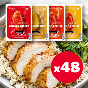 한국식 닭가슴살 4종 혼합 48팩 세트 Korean-Style Chicken Breast Assortment Pack (4 Flavors, 48-Pack Set)