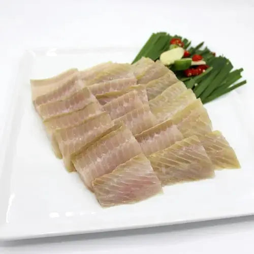 korean skate fish served on a plate