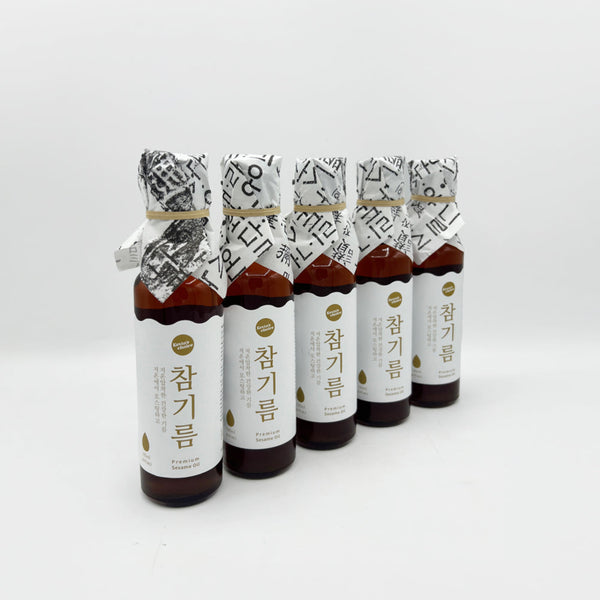 5 Bottles of Premium Sesame Oil 참기름 세트 (Limited 1/order)