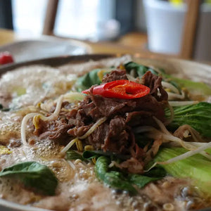 Korean bulgogi stew 불고기 전골