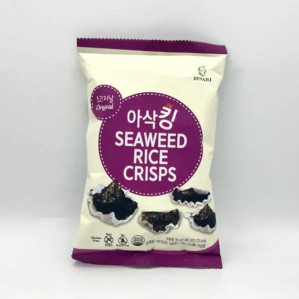 Asak King Seaweed Snack Original Flavor 아삭킹 김부각 오리지널맛 1.06oz (30g) Kevin's Choice