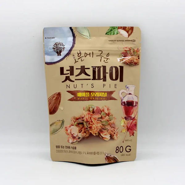 건강한 한국 과자 오븐에 구운 넛츠파이 nuts korean snack chip