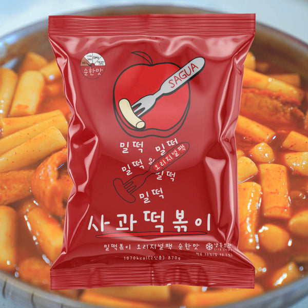 사과떡볶이-밀떡 SAGUA TTEOKBOKKI WHEAT MILD _30.6oz(870g)