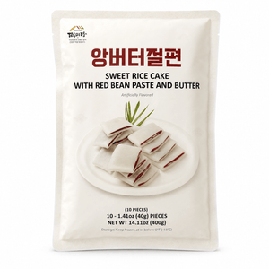 앙버터절편 Sweet Rice Cake with Red Bean Paste and Butter 14oz(400g)