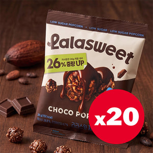 [Free Shipping] 20 Pack- Size Up! Lalasweet Low-Sugar Chocolate Popcorn_38g